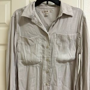 Banana republic button up  size small tan.